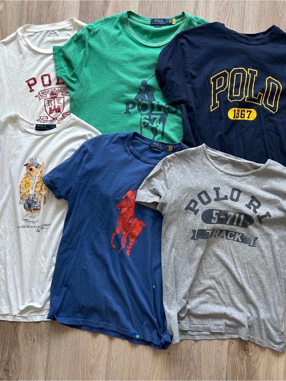 Lot of Polo Ralph Lauren Mens Medium Short Sleeve T-Shirts
